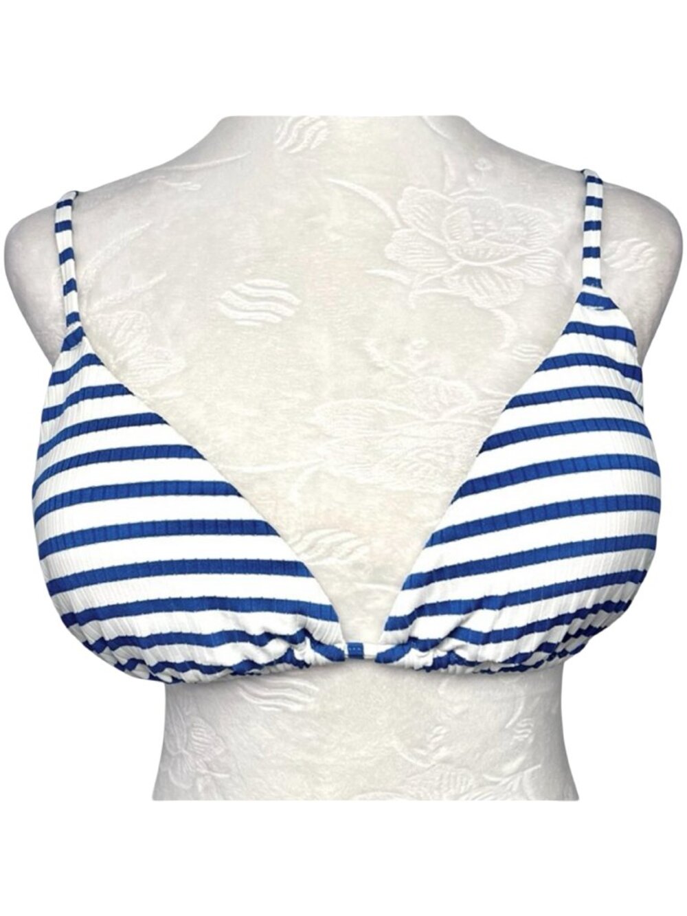 Striped Ribbed Bikini Top Blue White & Other Stories 12